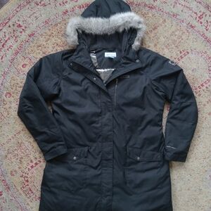 Women's Black Hooded Coat